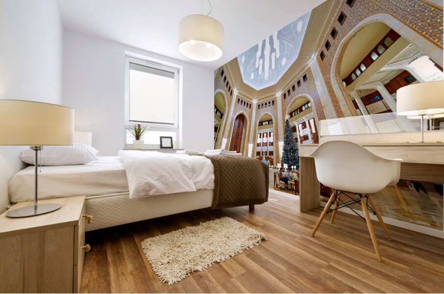 Lobby area of Al Bustan luxury hotel in Muscat Oman Mural print