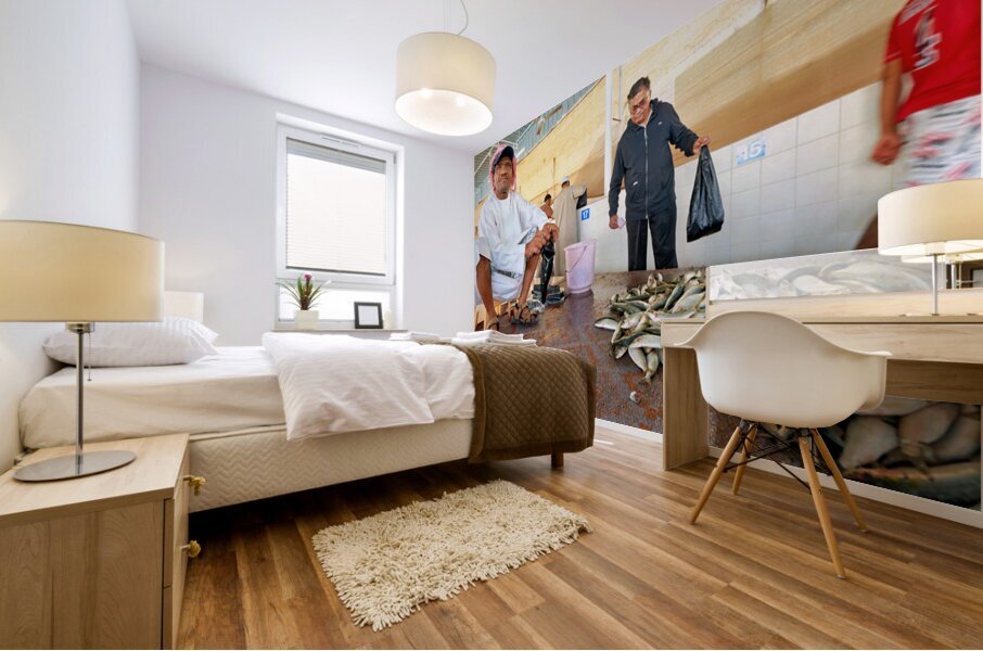 Fish market in Muscat Oman shows local trade activity Mural print