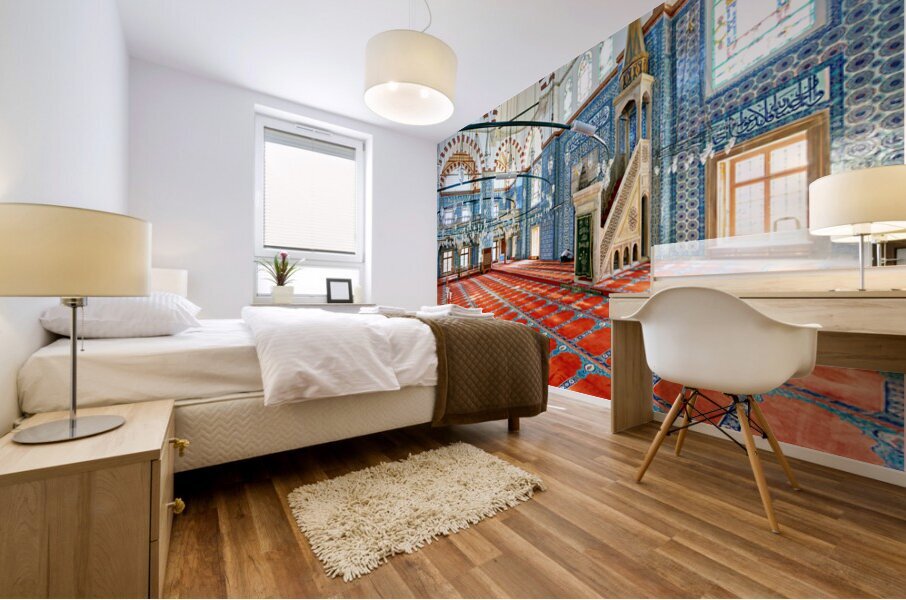 Rustem Pasha Mosque interior in Istanbul Turkey during daylight Mural print