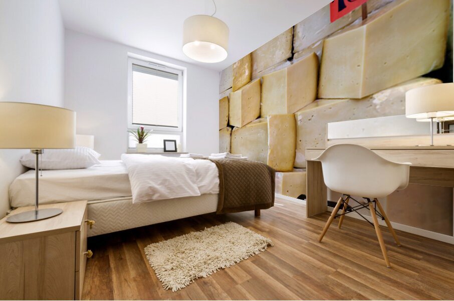 Cheese stall in Grand Bazaar of Istanbul Turkey Mural print