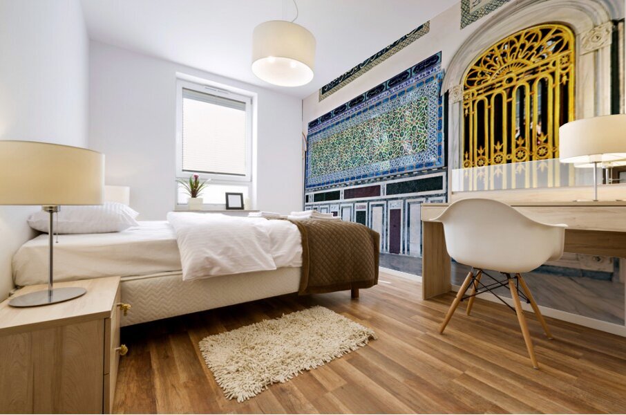 Exploring the ornate wall design in Topkapi Palace Istanbul Mural print