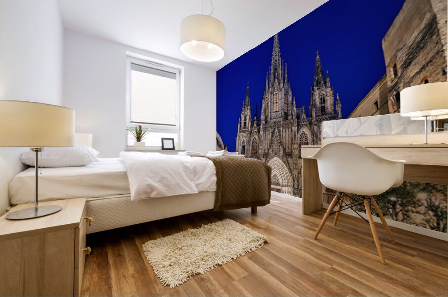 Cathedral of the holy cross and saint eulalia in barcelona Impression murale
