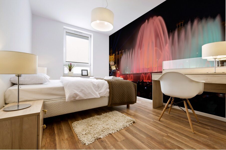 Barcelonas Montjuïc Fountain: a dazzling water show Impression murale