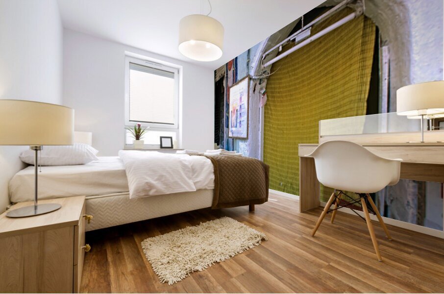 Street dentist providing services in Peshawar Mural print