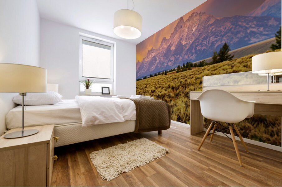Grand Teton National Park view during the evening light Mural print