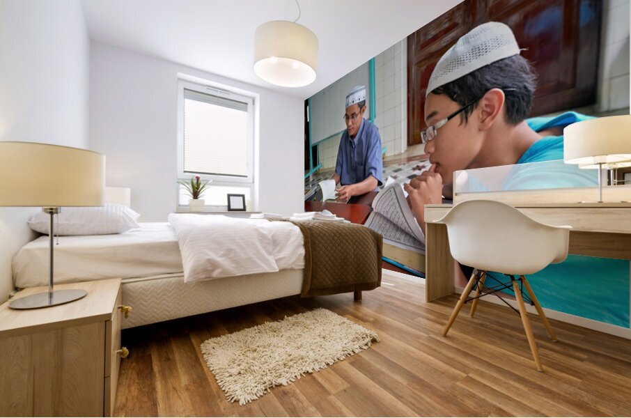 Learning together in a classroom in Ho Chi Minh City Mural print