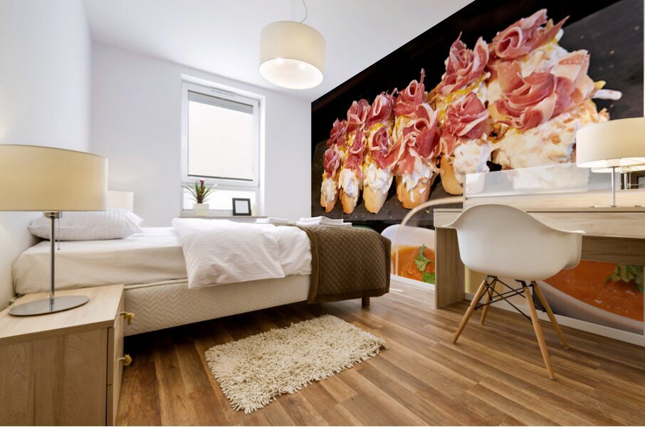 Enjoying pintxos in Bilbao Biscay Spain Impression murale