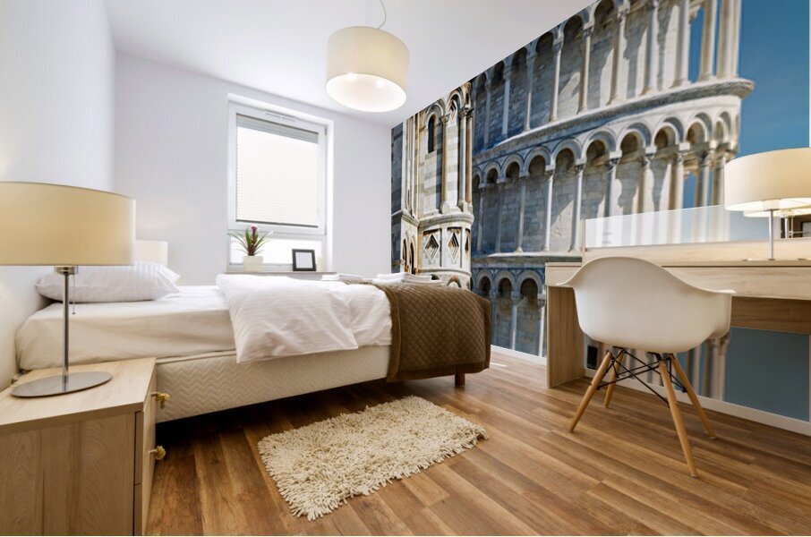 Visit the leaning tower and cathedral in pisa italy Mural print