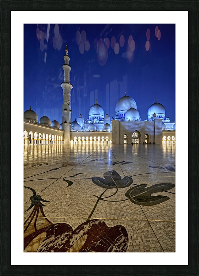 ABU DHABI. Sheikh Zayed Grand Mosque Picture Frame print