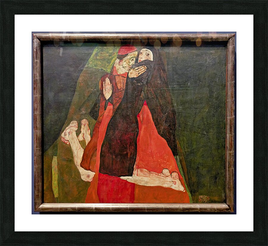Egon Schiele - Cardinal and Nun Caress 1912 - Leopold Museum Vienna Austria Picture Frame print