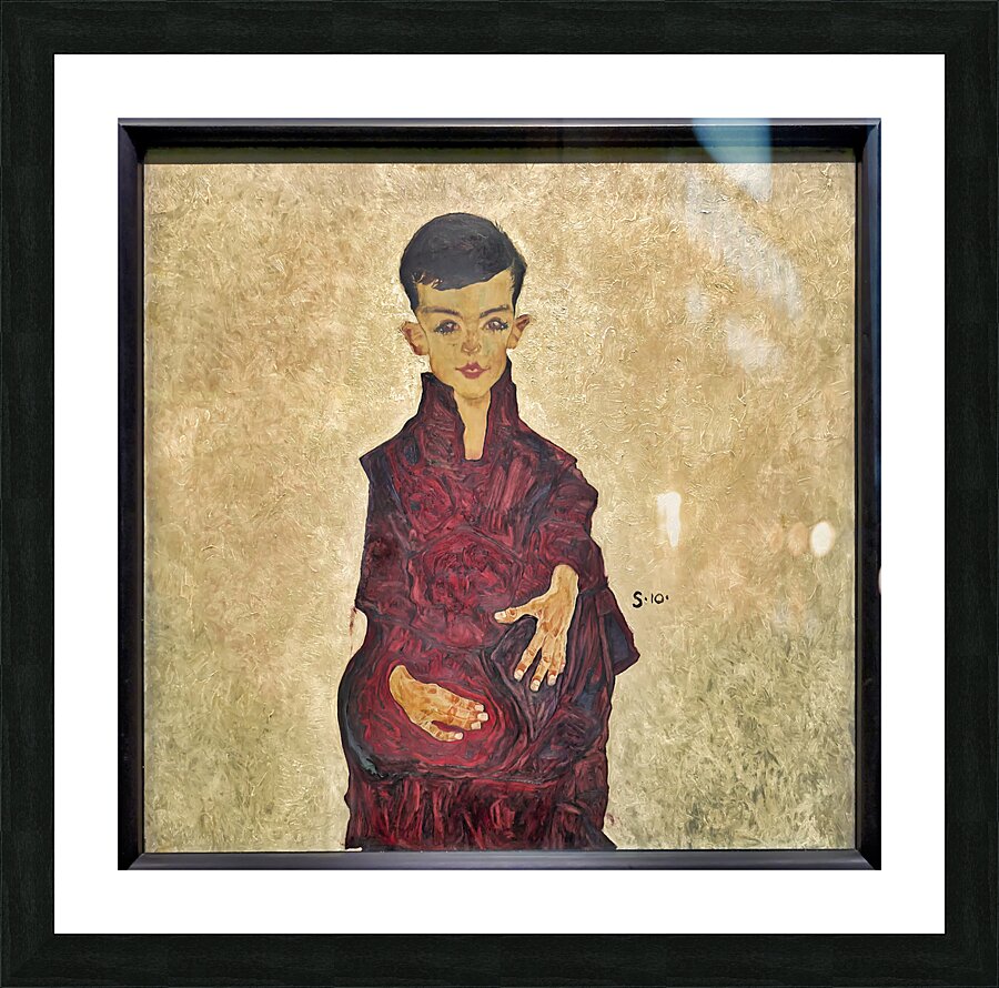 Egon Schiele - Portrait of Herbert Reiner Reiner Boy 1910 - Belvedere Museum Vienna Austria Picture Frame print