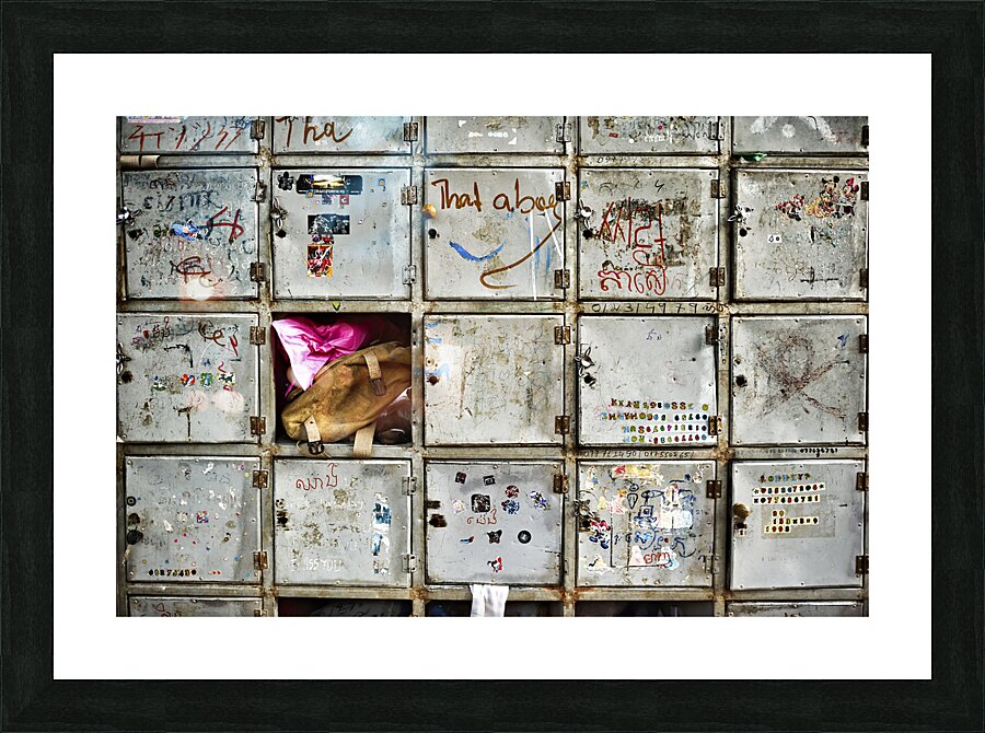 A locker in an orphanage of Siem Reap Cambodia Picture Frame print