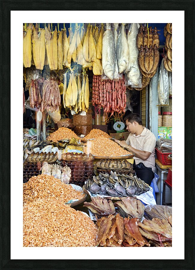 Central Market Psah Thom Thmey of Phnom Penh Cambodia Picture Frame print