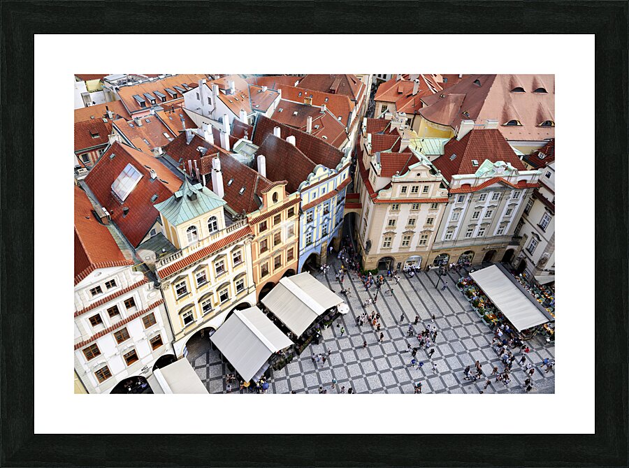 Czech Republic. Prague.  Aerial view of the old town Picture Frame print