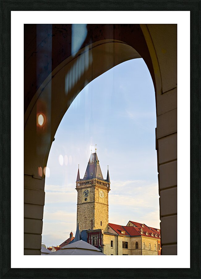 Czech Republic. Prague. The Old Town Hall in Old Town Square Picture Frame print