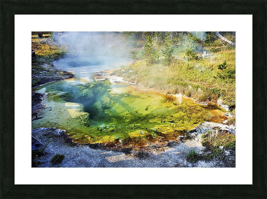 Seismograph Pool at the Yellowstone National Park. Wyoming. USA. Picture Frame print
