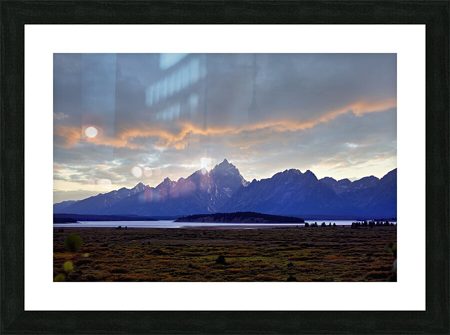 Grand Teton National Park at dusk. Wyoming. United States. Picture Frame print