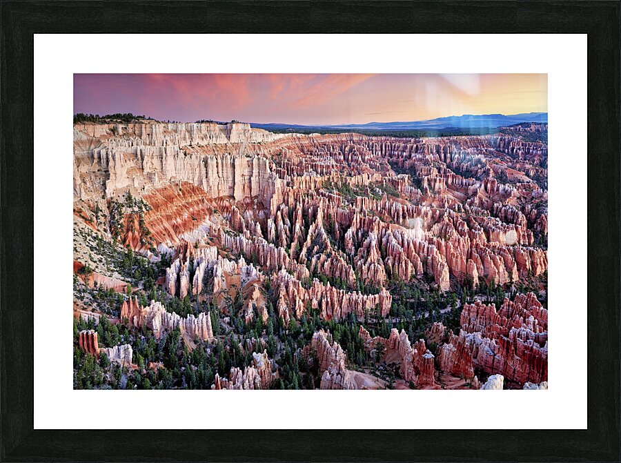 Sunrise at Bryce Point lookout in the Bryce Canyon National Park. Utah USA Picture Frame print