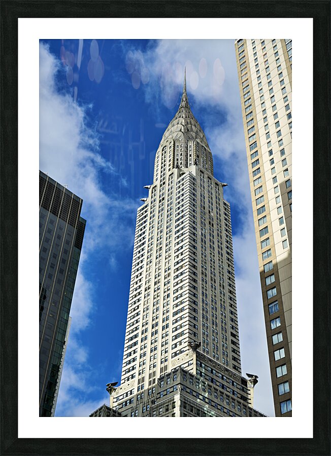 New York. Manhattan. United States. The Chrysler Building Picture Frame print