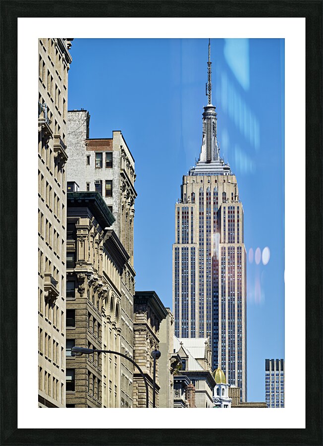 New York. Manhattan. United States. The Empire State Building Picture Frame print