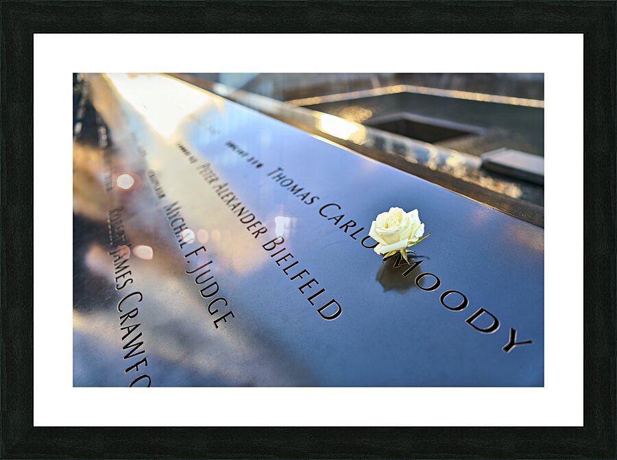 New York. Manhattan. United States. National September 11 Memorial Picture Frame print