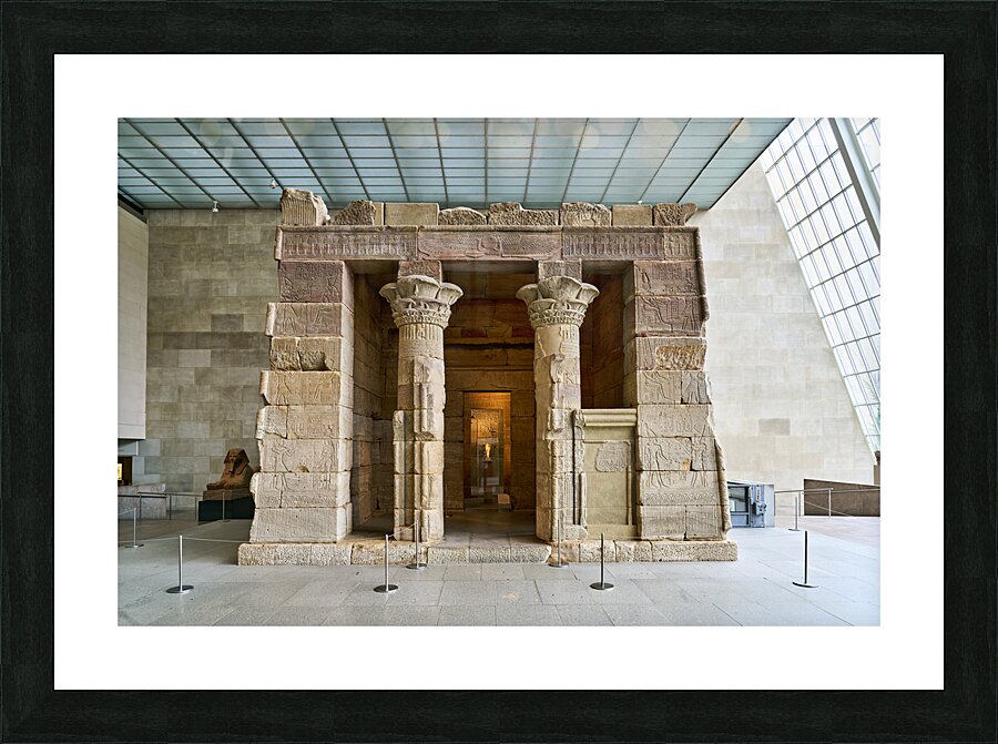 New York. Manhattan. United States. The Metropolitan Museum of Art. Egyptian Art. Temple of Dendur Picture Frame print