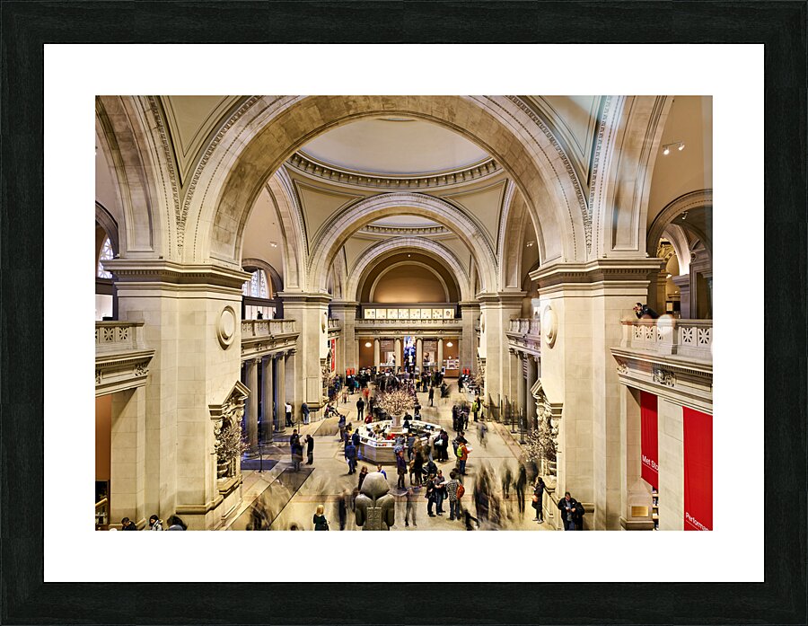 New York. Manhattan. United States. The Metropolitan Museum of Art. The entrance hall Picture Frame print