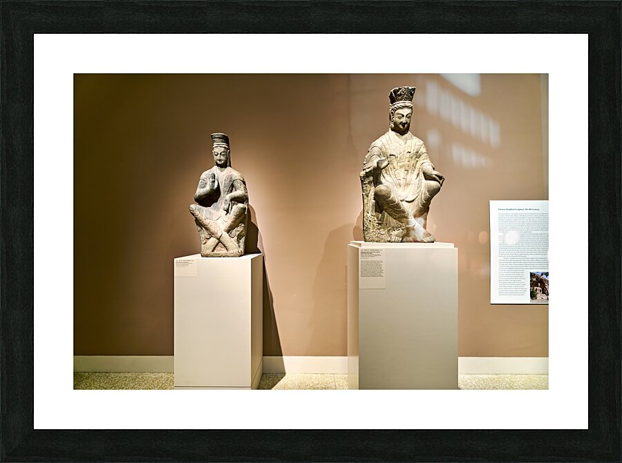 New York. Manhattan. United States. The Metropolitan Museum of Art. Asian Art Gallery. Bodhisattva with crossed ankles Picture Frame print