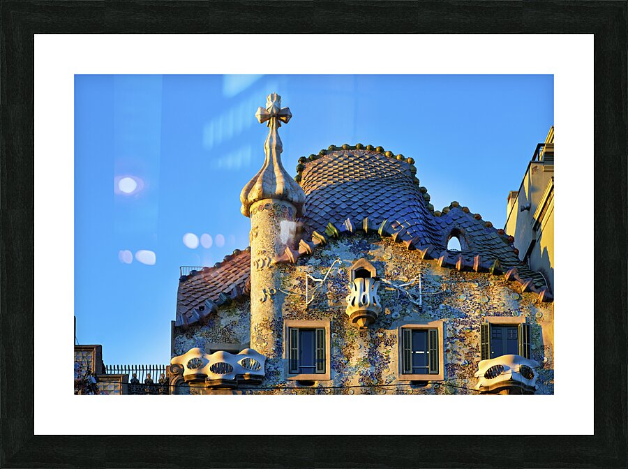 Barcelona. Catalonia. Spain. Casa Batllo is a renowned building located in the center of Barcelona and is one of Antoni Gaudi´s masterpieces Picture Frame print