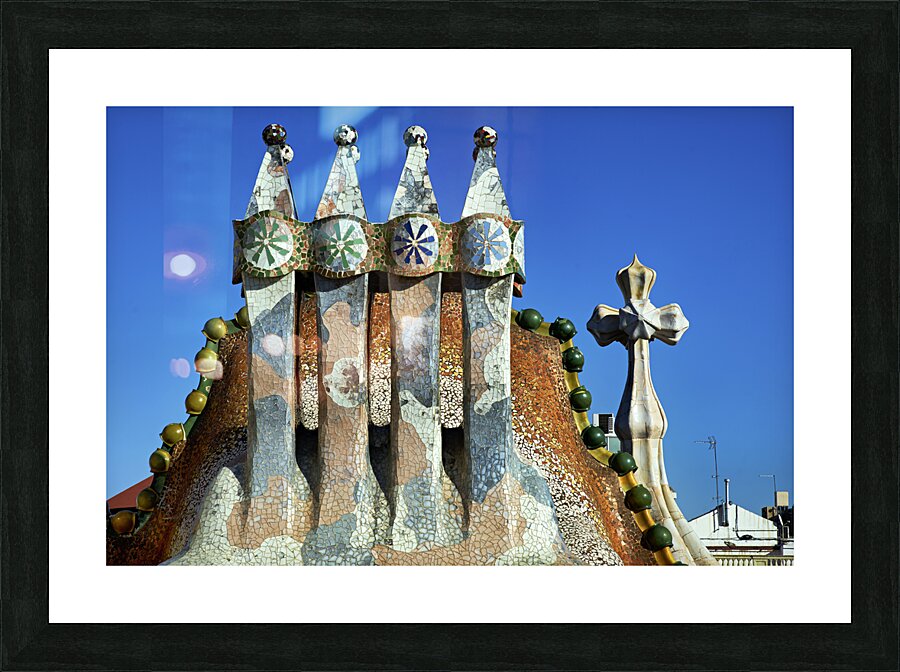 Barcelona. Catalonia. Spain. Casa Batllo is a renowned building located in the center of Barcelona and is one of Antoni Gaudi´s masterpieces Picture Frame print