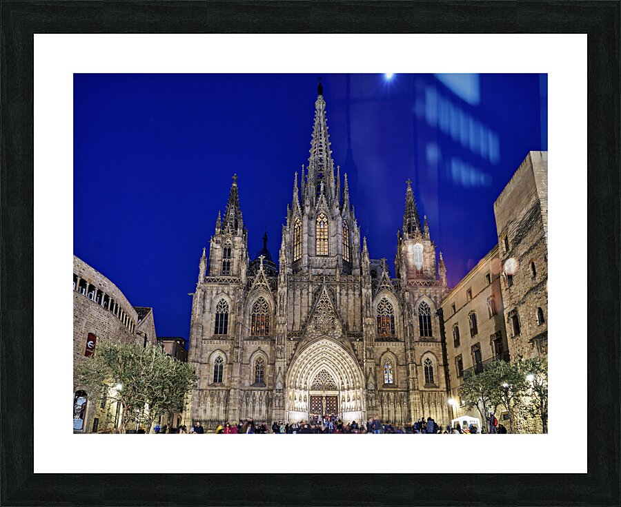 Barcelona. Catalonia. Spain. The Cathedral of the Holy Cross and Saint Eulalia Picture Frame print