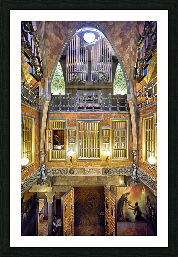 Barcelona. Catalonia. Spain. Palau Guell by Gaudi Picture Frame print