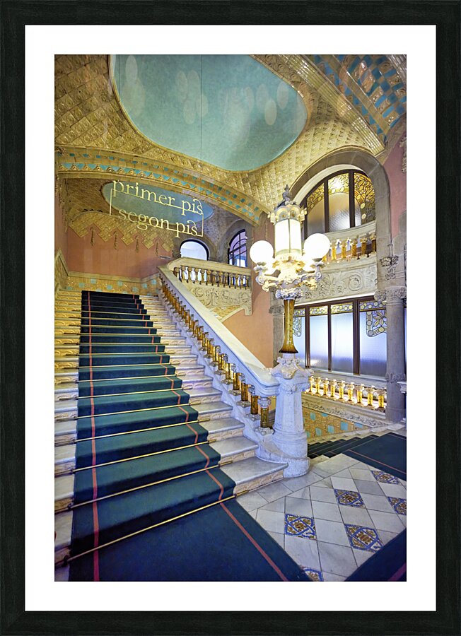 Barcelona. Catalonia. Spain. Palau de la musica catalana concert hall Picture Frame print