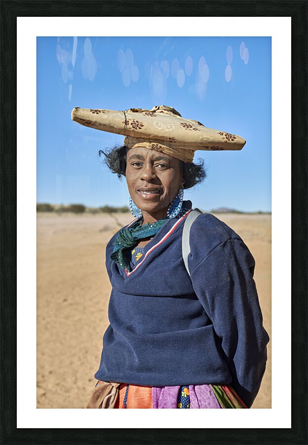 Namibia. Portrait of a woman of Herero Bantu ethnic group Picture Frame print
