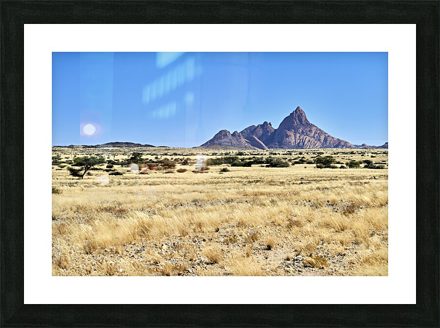 Namibia. Spizkoppe granite peaks in the Namib Desert Picture Frame print