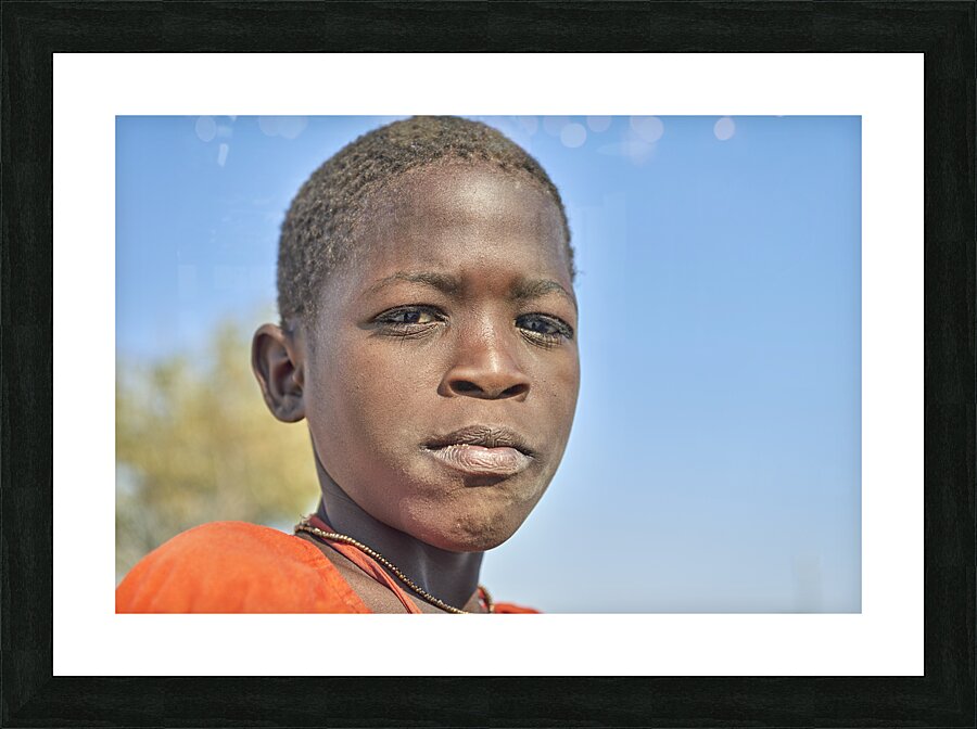 Namibia. Children in Palmwag Kunene Region Damaraland Picture Frame print