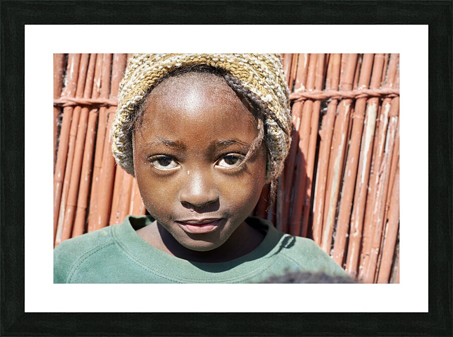 Namibia. Portrait of a joyful child in Kavango Region Picture Frame print