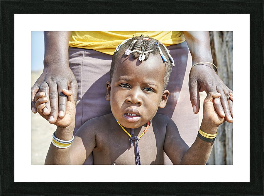 Namibia. Portrait of a child of Zemba Bantu ethnic group in Kunene Region Picture Frame print