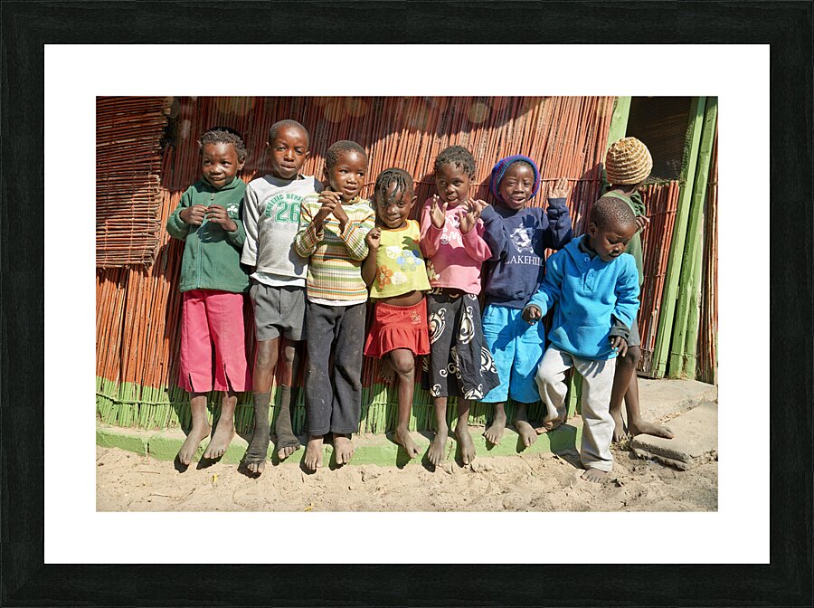 Namibia. A group of children in school in Rundu Kavango Region Picture Frame print