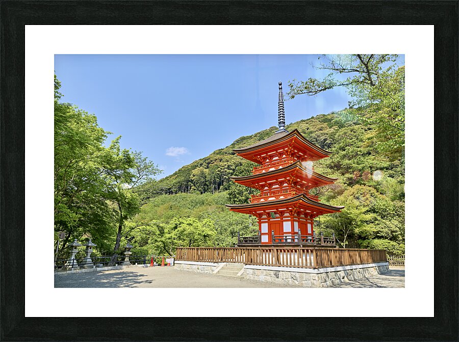 Japan. Kyoto. Kiyomizu Dera Temple. Koyasu Pagoda Picture Frame print