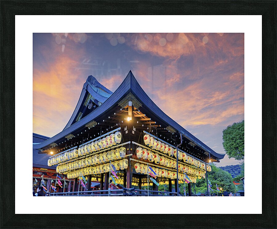 Japan. Kyoto. Yasaka shrine temple Picture Frame print