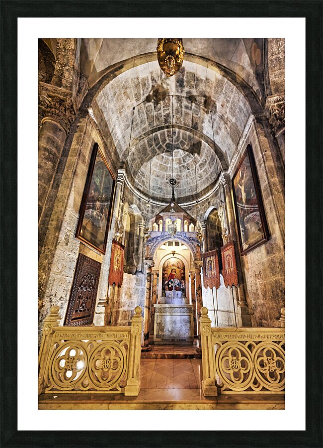 Jerusalem Israel. The church of the Holy Sepulchre Picture Frame print