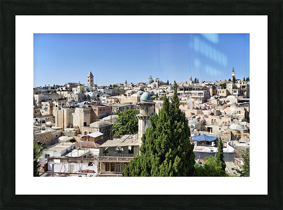 Jerusalem Israel. View of the old city Picture Frame print