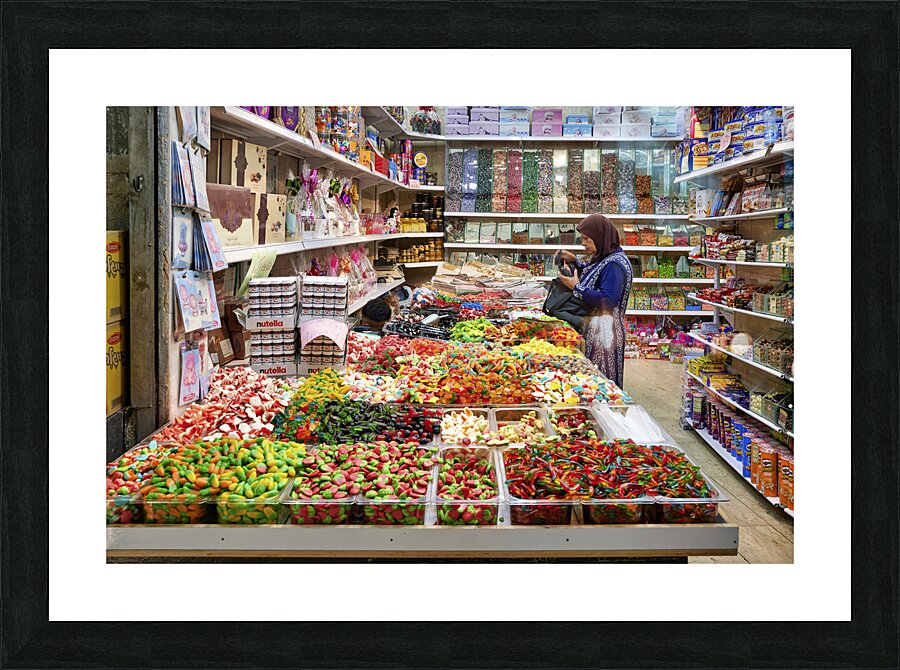 Jerusalem Israel. Grocer in the old city Picture Frame print