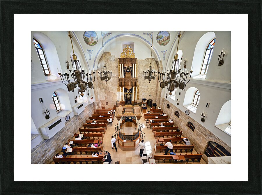 Jerusalem Israel. The Hurva Synagogue also known as Hurvat Rabbi Yehudah he-Hasid Picture Frame print