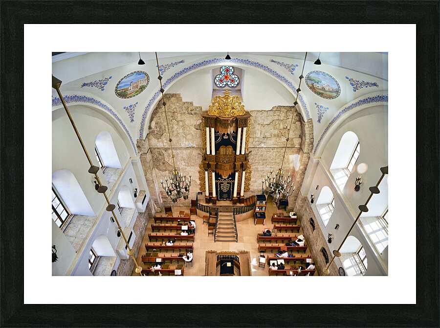 Jerusalem Israel. The Hurva Synagogue also known as Hurvat Rabbi Yehudah he-Hasid Picture Frame print