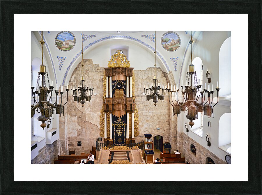 Jerusalem Israel. The Hurva Synagogue also known as Hurvat Rabbi Yehudah he-Hasid Picture Frame print