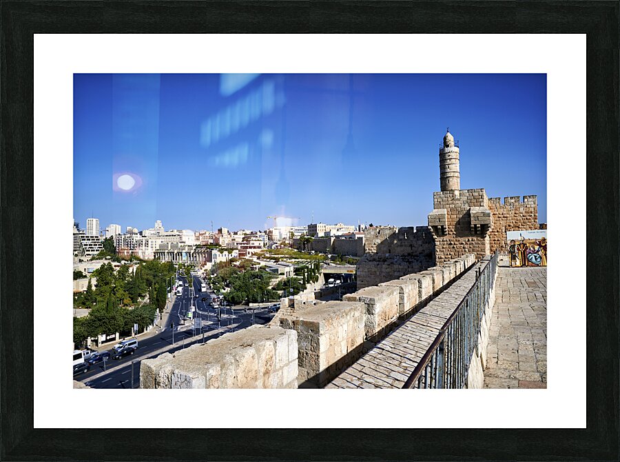 Jerusalem Israel. The ramparts of the old city Picture Frame print