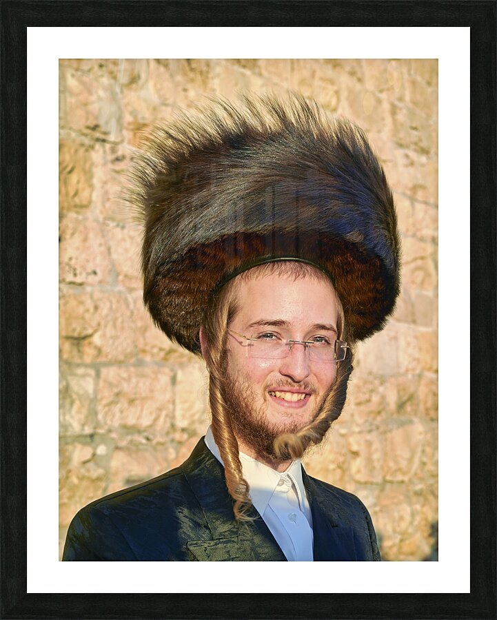 ISRAEL Jerusalem. Orthodox jew Picture Frame print