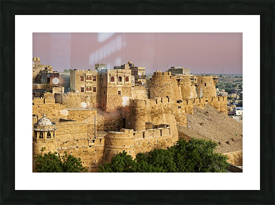 India Rajasthan jaisalmer. The walls at sunset Picture Frame print